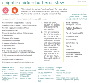 chipotle chicken butternut stew